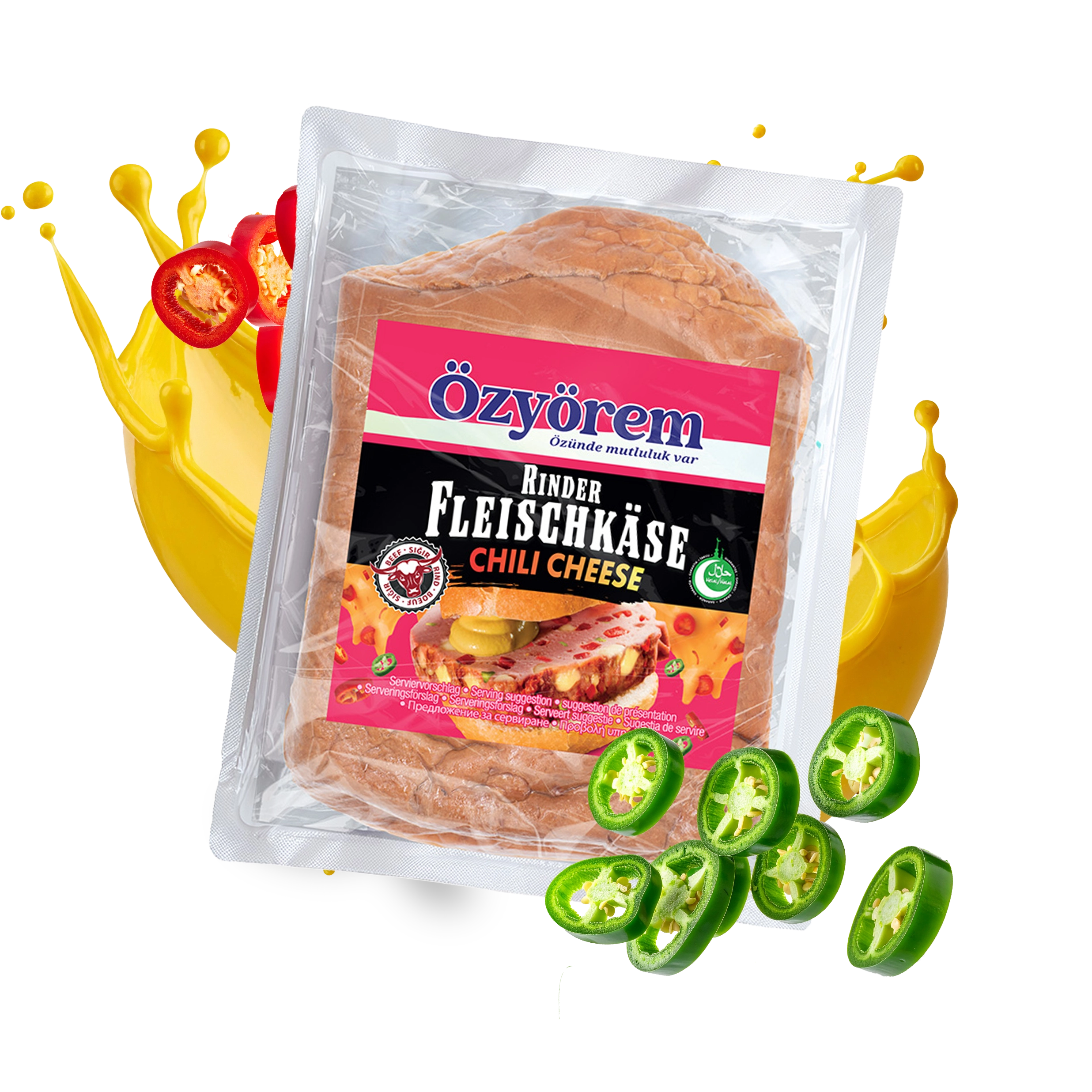 Chili Cheese Rinder Fleischkäse (650g)