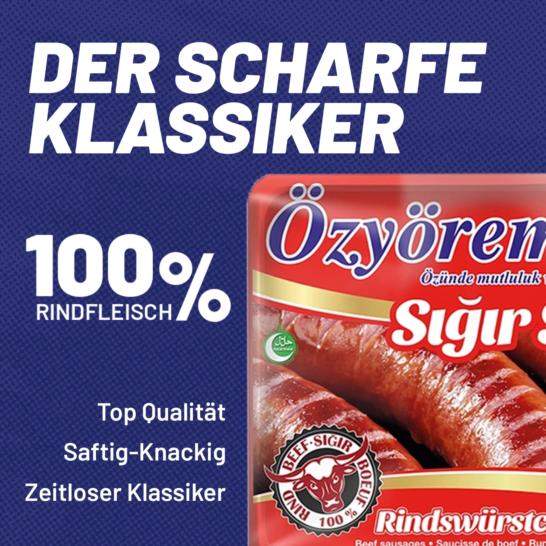 Scharfe Rindswurst (800g) | 100% Rind
