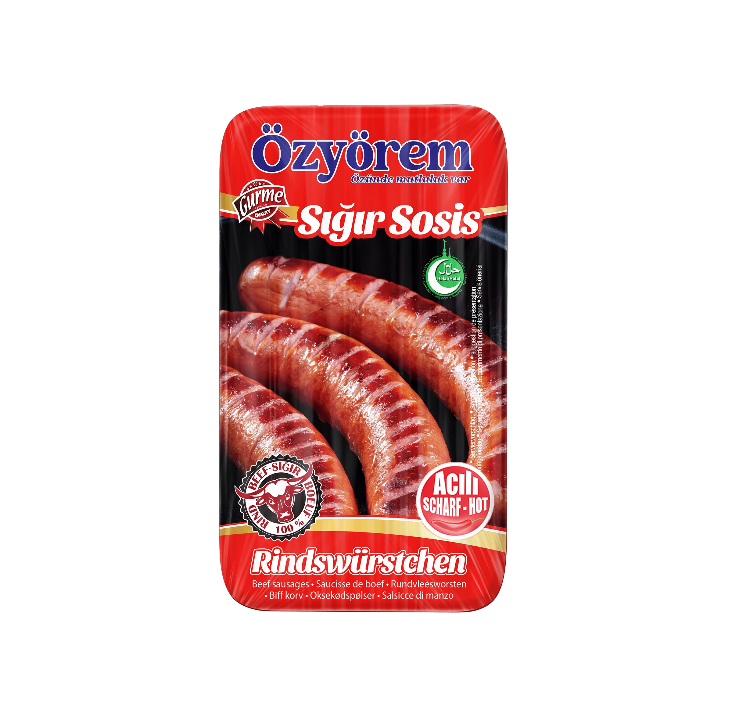 Scharfe Rindswurst (360g) | 100% Rind